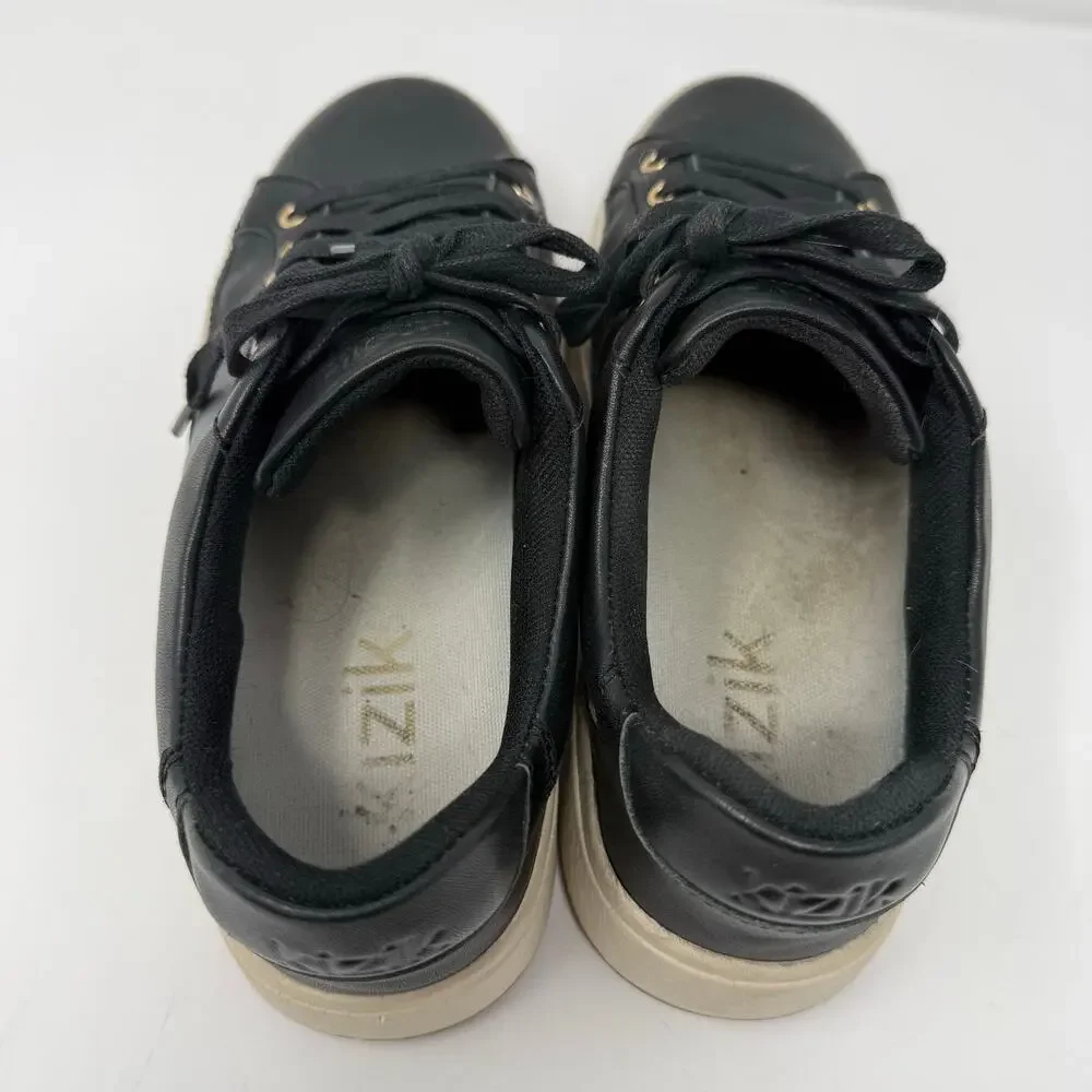 Kizik Vegas Hands Free Sneaker Black Women 7.5 Men 6 WIDE Walking Comfort Oxford - Picture 5 of 6